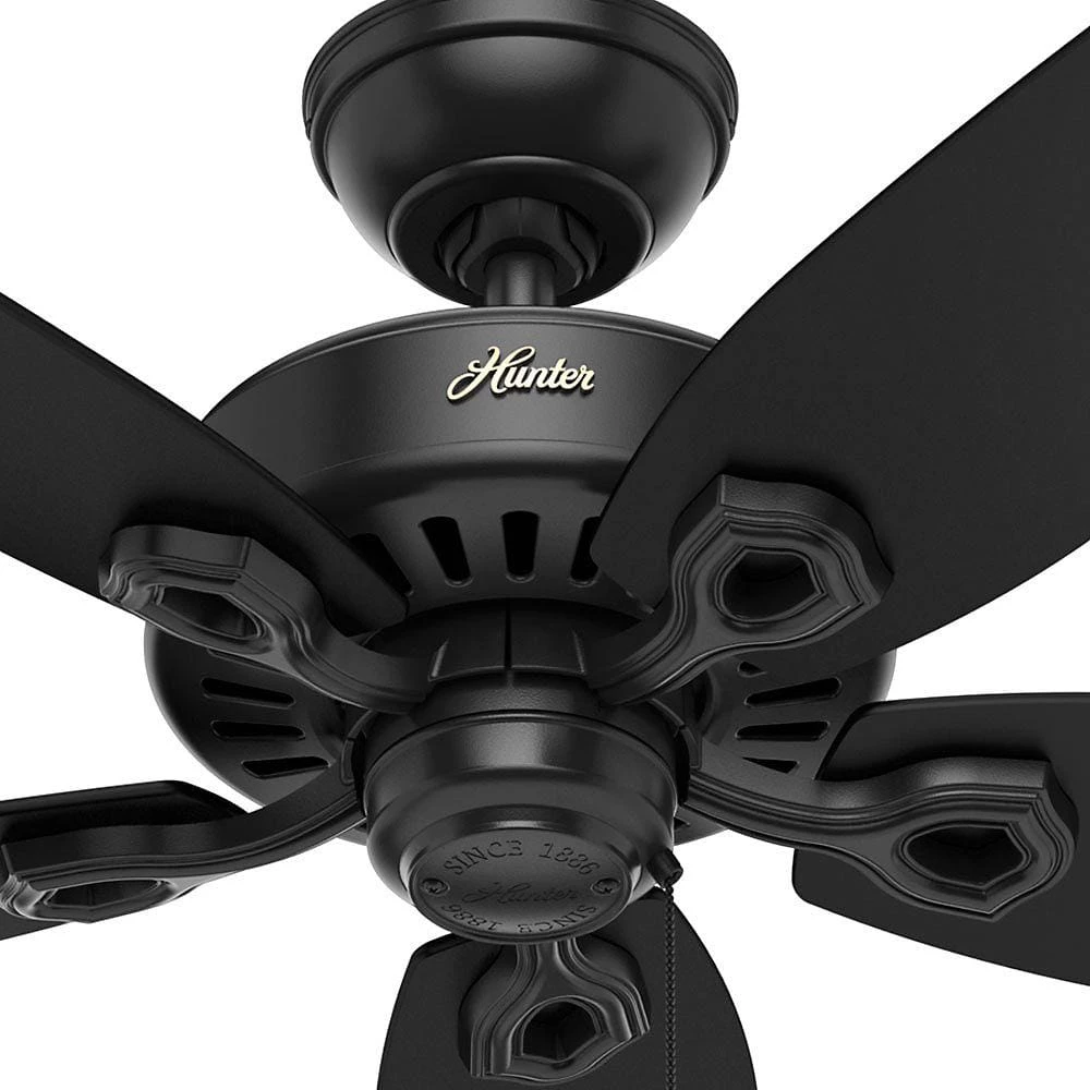 Builder Elite 52 in. Indoor/Outdoor Matte Black Ceiling Fan by Hunter 6 Builder Elite 52 in. Indoor/Outdoor Matte Black Ceiling Fan by Hunter - Image 4