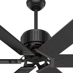 HFC-72 72 in. Indoor/Outdoor Matte Black Ceiling Fan with Wall Control by Hunter 16 HFC-72 72 in. Indoor/Outdoor Matte Black Ceiling Fan with Wall Control by Hunter -Hunter Sales matte black hunter ceiling fans without lights 59136 40 1000