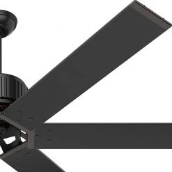 HFC-72 72 in. Indoor/Outdoor Matte Black Ceiling Fan with Wall Control by Hunter 19 HFC-72 72 in. Indoor/Outdoor Matte Black Ceiling Fan with Wall Control by Hunter -Hunter Sales matte black hunter ceiling fans without lights 59136 66 1000