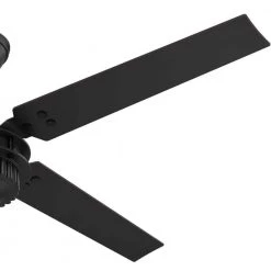 Chronicle 54 in. Indoor/Outdoor Matte Black Ceiling Fan with wall control by Hunter -Hunter Sales matte black hunter ceiling fans without lights 59235 c3 1000