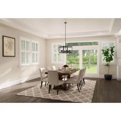 Astwood 6 Light Matte Black Drum Chandelier Dining Room Light by Hunter -Hunter Sales matte black hunter chandeliers 19001 c3 1000