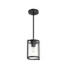 Astwood 1 Light Matte Black Cylinder Pendant Kitchen Light by Hunter