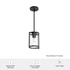 Astwood 1 Light Matte Black Cylinder Pendant Kitchen Light by Hunter 12 Astwood 1 Light Matte Black Cylinder Pendant Kitchen Light by Hunter -Hunter Sales matte black hunter chandeliers 19005 a0 1000