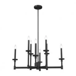 Briargrove 8 Lights Matte Black Chandelier Kitchen Light by Hunter