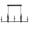 Briargrove 7 Lights Matte Black Linear Chandelier Kitchen Light by Hunter
