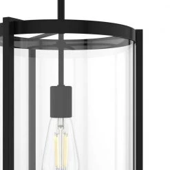 Astwood 1 Light Matte Black Island Pendant Light with Clear Glass Shade Dining Room Light by Hunter -Hunter Sales matte black hunter chandeliers 19123 a0 1000