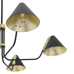 Grove Isle 5 Lights Matte Black Chandelier with Metal Shades Dining Room Light by Hunter -Hunter Sales matte black hunter chandeliers 19195 a0 1000