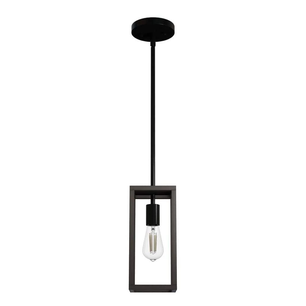 Squire Manor 1-Light Matte Black Island Mini Pendant Light by Hunter 3 Squire Manor 1-Light Matte Black Island Mini Pendant Light by Hunter