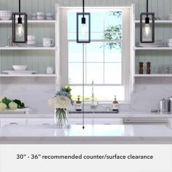 Squire Manor 1-Light Matte Black Island Mini Pendant Light by Hunter 14 Squire Manor 1-Light Matte Black Island Mini Pendant Light by Hunter -Hunter Sales matte black hunter pendant lights 19769 66 1000