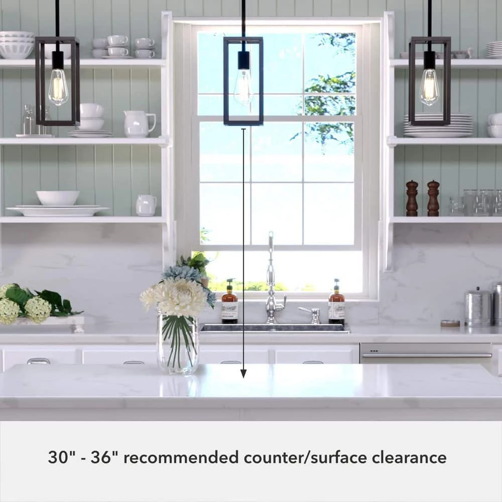 Squire Manor 1-Light Matte Black Island Mini Pendant Light by Hunter 8 Squire Manor 1-Light Matte Black Island Mini Pendant Light by Hunter - Image 6