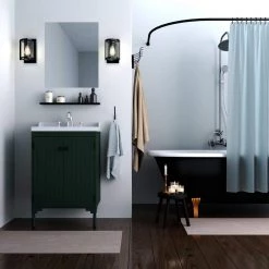 Astwood 7.5 in. Matte Black Sconce with Clear Glass Shade Bathroom Light by Hunter -Hunter Sales matte black hunter vanity lighting 19125 40 1000