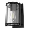 Astwood 7.5 in. Matte Black Sconce with Clear Glass Shade Bathroom Light by Hunter 2 Astwood 7.5 in. Matte Black Sconce with Clear Glass Shade Bathroom Light by Hunter -Hunter Sales matte black hunter vanity lighting 19125 64 1000