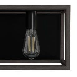 Squire Manor 17 in. 2-Light Matte Black Vanity Light with Dark Ash Frame by Hunter -Hunter Sales matte black hunter vanity lighting 19671 a0 1000