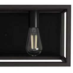 Squire Manor 33 in. 4-Light Matte Black Vanity Light with Dark Ash Frame by Hunter -Hunter Sales matte black hunter vanity lighting 19675 a0 1000