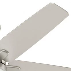 Cavera II 52 in. Indoor Matte Nickel Wifi-Enabled Smart Ceiling Fan with Light Kit & Remote by Hunter -Hunter Sales matte nickel hunter ceiling fans with lights 50478 1f 1000