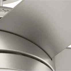 Stenson 44 in. LED Indoor Matte Nickel Ceiling Fan with Light Kit by Hunter -Hunter Sales matte nickel hunter ceiling fans with lights 51211 4f 1000