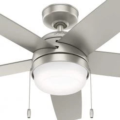 Stenson 52 in. LED Indoor Matte Nickel Ceiling Fan with Light Kit by Hunter 11 Stenson 52 in. LED Indoor Matte Nickel Ceiling Fan with Light Kit by Hunter -Hunter Sales matte nickel hunter ceiling fans with lights 51212 1f 1000