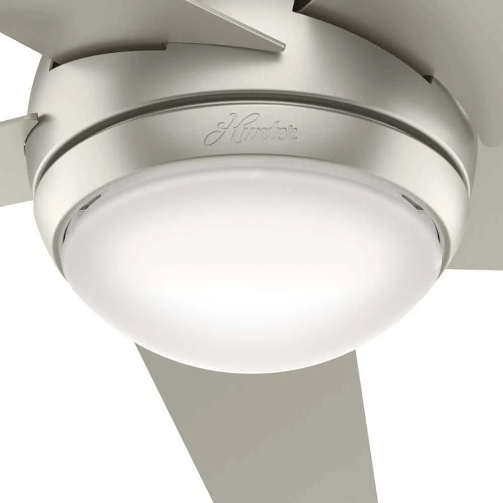 Indio 52 in. Indoor Matte Nickel Ceiling Fan with Light and Remote Control by Hunter 7 Indio 52 in. Indoor Matte Nickel Ceiling Fan with Light and Remote Control by Hunter - Image 5