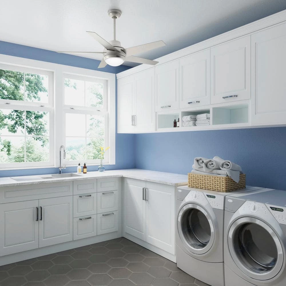 Indio 52 in. Indoor Matte Nickel Ceiling Fan with Light and Remote Control by Hunter 5 Indio 52 in. Indoor Matte Nickel Ceiling Fan with Light and Remote Control by Hunter - Image 3