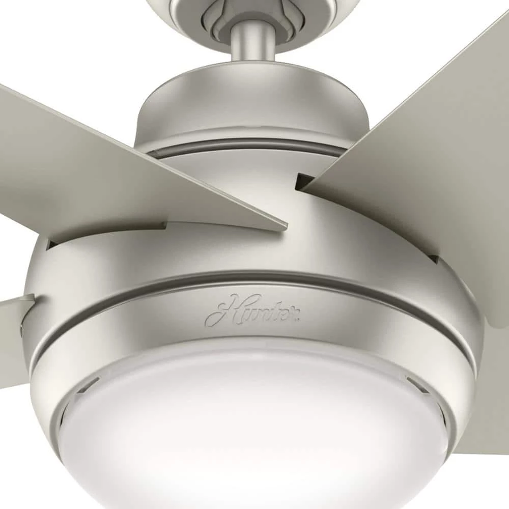 Indio 52 in. Indoor Matte Nickel Ceiling Fan with Light and Remote Control by Hunter 13 Indio 52 in. Indoor Matte Nickel Ceiling Fan with Light and Remote Control by Hunter - Image 11