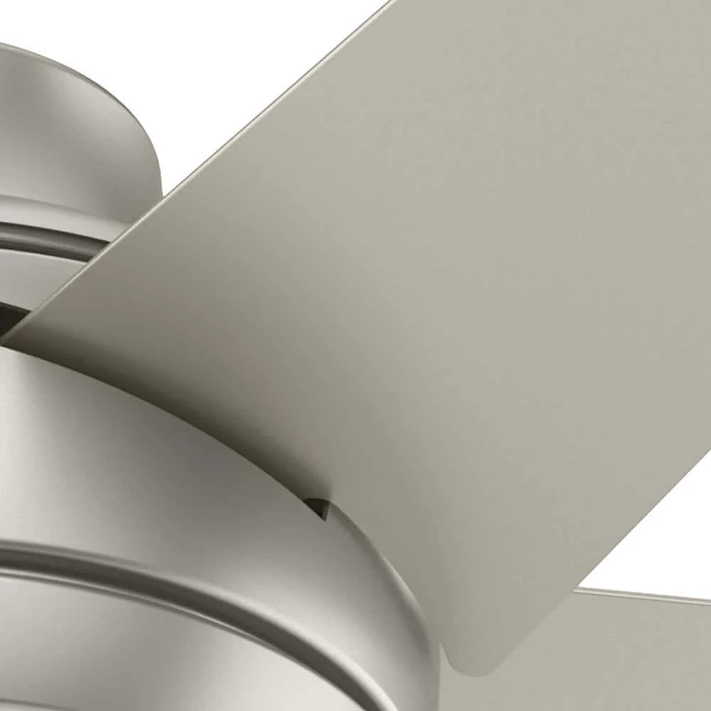 Indio 52 in. Indoor Matte Nickel Ceiling Fan with Light and Remote Control by Hunter 8 Indio 52 in. Indoor Matte Nickel Ceiling Fan with Light and Remote Control by Hunter - Image 6