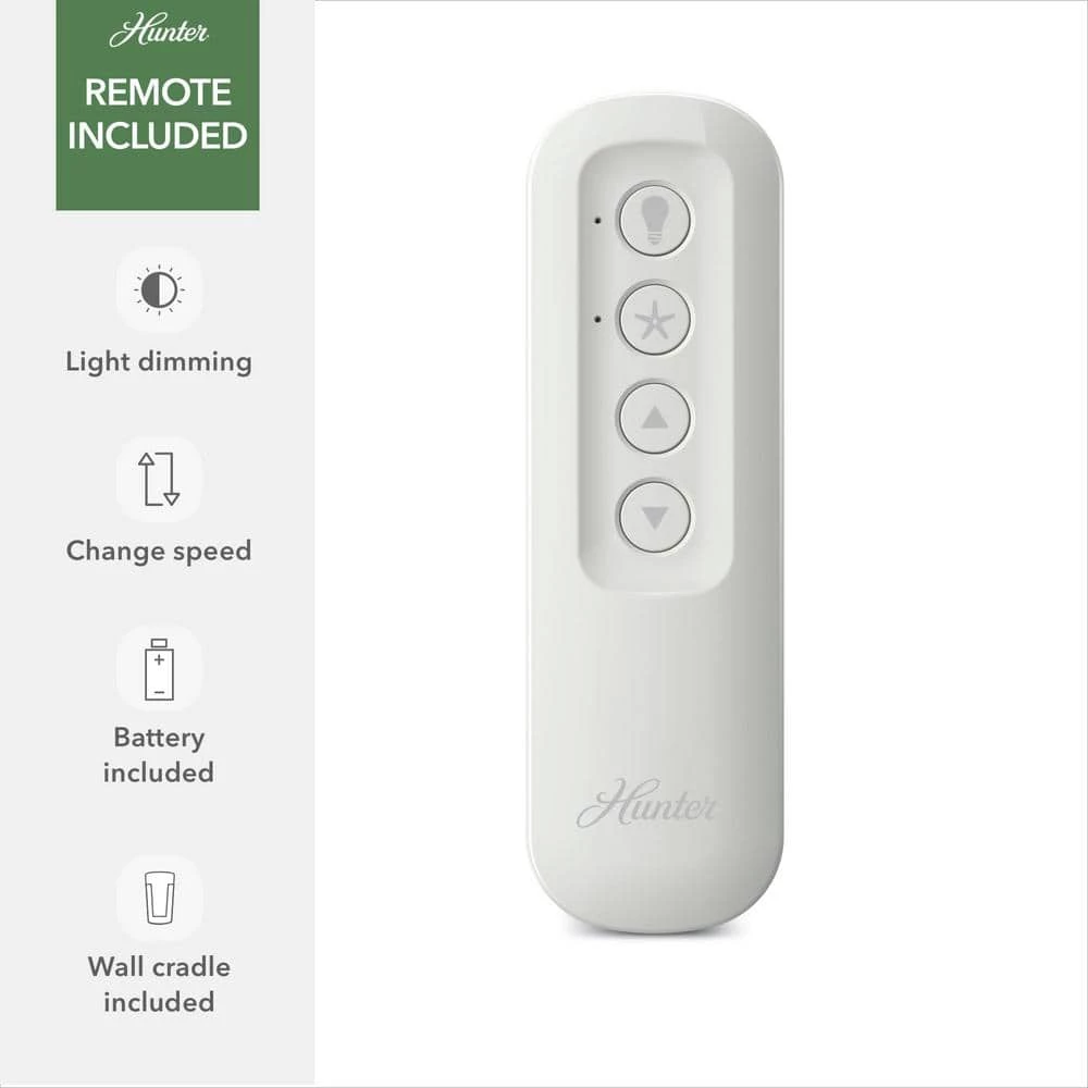 Indio 52 in. Indoor Matte Nickel Ceiling Fan with Light and Remote Control by Hunter 9 Indio 52 in. Indoor Matte Nickel Ceiling Fan with Light and Remote Control by Hunter - Image 7