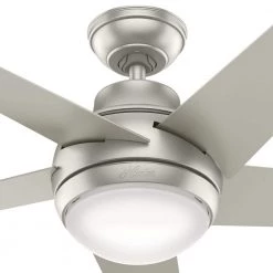 Indio 52 in. Indoor Matte Nickel Ceiling Fan with Light and Remote Control by Hunter 26 Indio 52 in. Indoor Matte Nickel Ceiling Fan with Light and Remote Control by Hunter -Hunter Sales matte nickel hunter ceiling fans with lights 51420 fa 1000