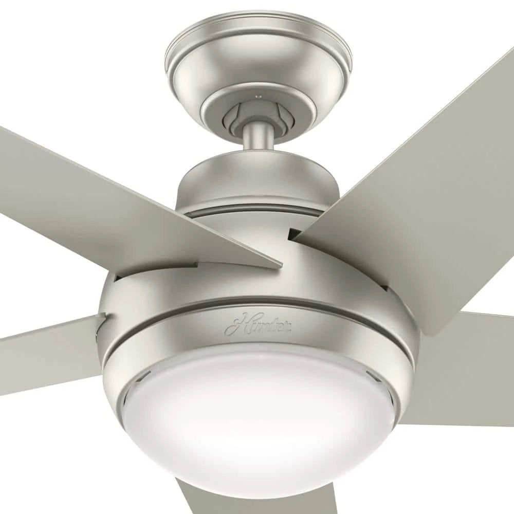 Indio 52 in. Indoor Matte Nickel Ceiling Fan with Light and Remote Control by Hunter 14 Indio 52 in. Indoor Matte Nickel Ceiling Fan with Light and Remote Control by Hunter - Image 12