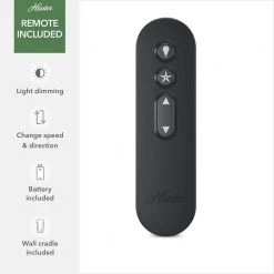 Symphony Wi-Fi Enabled Apple HomeKit/Google Home/Alexa 54 in. Indoor Matte Nickel Ceiling Fan with Light Kit and Remote by Hunter -Hunter Sales matte nickel hunter ceiling fans with lights 59376 66 1000