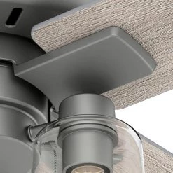 Pelston 52 in. Indoor Matte Silver LED Ceiling Fan with Light Kit by Hunter 15 Pelston 52 in. Indoor Matte Silver LED Ceiling Fan with Light Kit by Hunter -Hunter Sales matte silver hunter ceiling fans with lights 50323 1f 1000