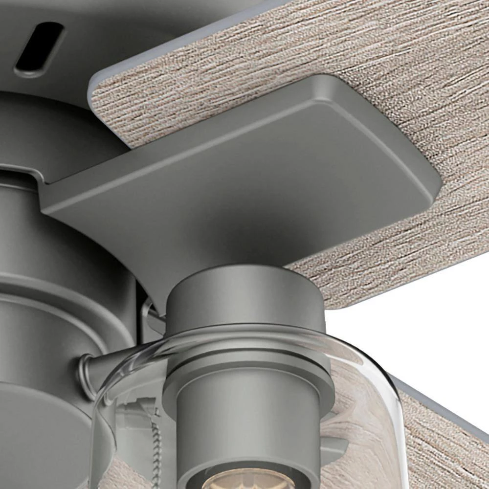 Pelston 52 in. Indoor Matte Silver LED Ceiling Fan with Light Kit by Hunter 7 Pelston 52 in. Indoor Matte Silver LED Ceiling Fan with Light Kit by Hunter - Image 5