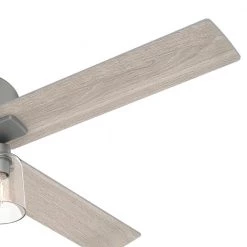 Pelston 52 in. Indoor Matte Silver LED Ceiling Fan with Light Kit by Hunter 14 Pelston 52 in. Indoor Matte Silver LED Ceiling Fan with Light Kit by Hunter -Hunter Sales matte silver hunter ceiling fans with lights 50323 4f 1000