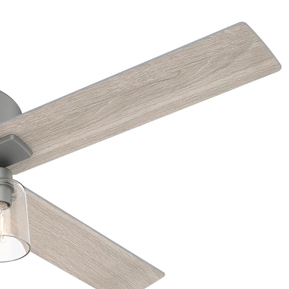 Pelston 52 in. Indoor Matte Silver LED Ceiling Fan with Light Kit by Hunter 6 Pelston 52 in. Indoor Matte Silver LED Ceiling Fan with Light Kit by Hunter - Image 4