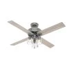 Pelston 52 in. Indoor Matte Silver LED Ceiling Fan with Light Kit by Hunter 2 Pelston 52 in. Indoor Matte Silver LED Ceiling Fan with Light Kit by Hunter -Hunter Sales matte silver hunter ceiling fans with lights 50323 64 1000