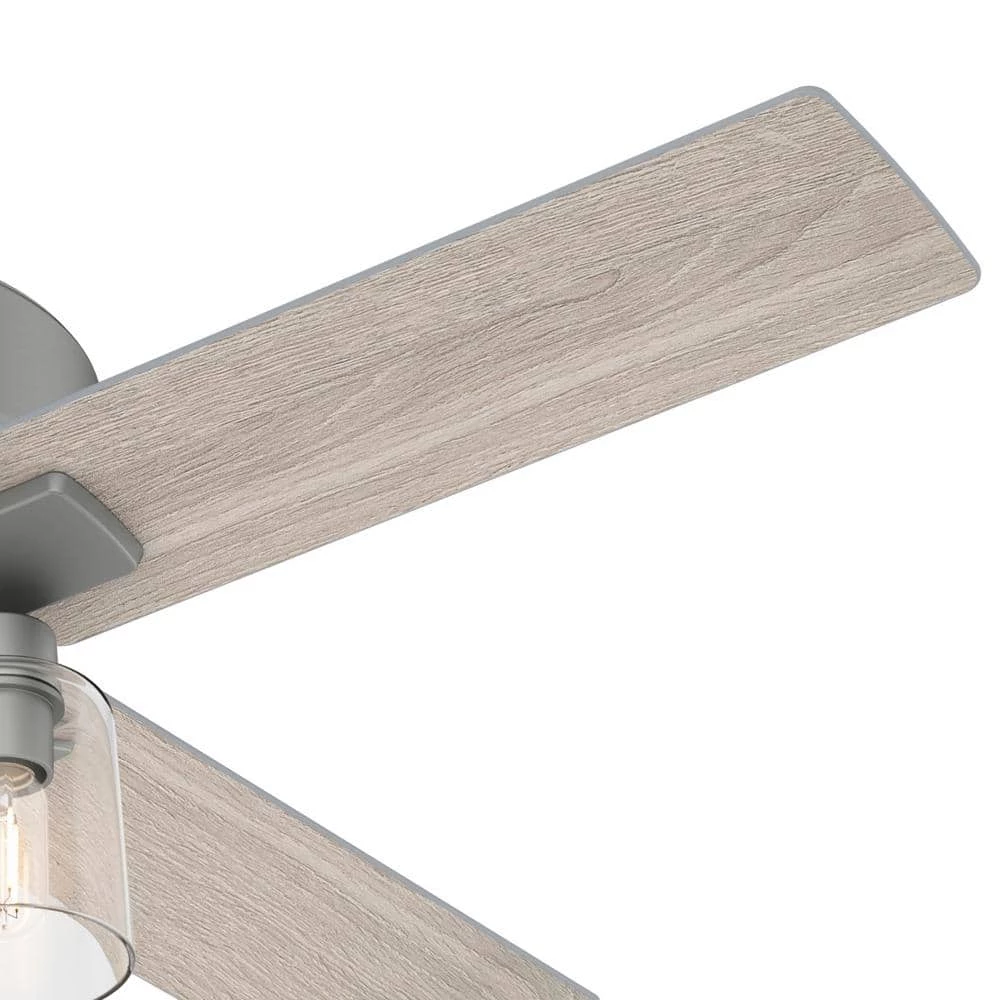 Pelston 44 in. LED Indoor Matte Silver Ceiling Fan with Light Kit by Hunter 7 Pelston 44 in. LED Indoor Matte Silver Ceiling Fan with Light Kit by Hunter - Image 5