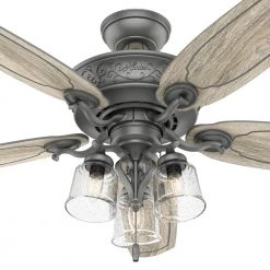 Pryce Park 54 in. LED Indoor Matte Silver Ceiling Fan with Light by Hunter 13 Pryce Park 54 in. LED Indoor Matte Silver Ceiling Fan with Light by Hunter -Hunter Sales matte silver hunter ceiling fans with lights 50492 44 1000