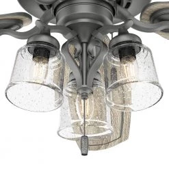 Pryce Park 54 in. LED Indoor Matte Silver Ceiling Fan with Light by Hunter 15 Pryce Park 54 in. LED Indoor Matte Silver Ceiling Fan with Light by Hunter -Hunter Sales matte silver hunter ceiling fans with lights 50492 76 1000