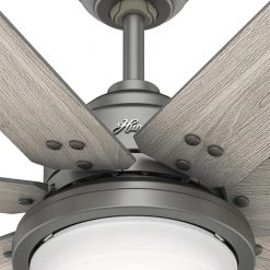 Whittington 60 in. LED Indoor Matte Silver Ceiling Fan with Light and Remote by Hunter 23 Whittington 60 in. LED Indoor Matte Silver Ceiling Fan with Light and Remote by Hunter -Hunter Sales matte silver hunter ceiling fans with lights 51183 1f 1000