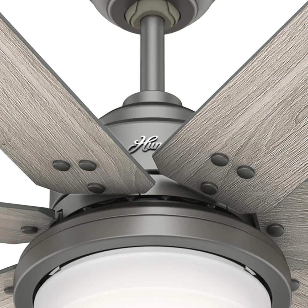 Whittington 60 in. LED Indoor Matte Silver Ceiling Fan with Light and Remote by Hunter 12 Whittington 60 in. LED Indoor Matte Silver Ceiling Fan with Light and Remote by Hunter - Image 10