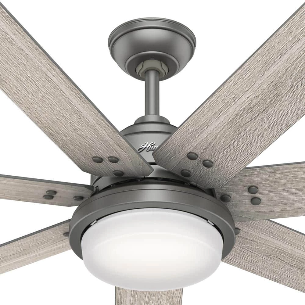 Whittington 60 in. LED Indoor Matte Silver Ceiling Fan with Light and Remote by Hunter 11 Whittington 60 in. LED Indoor Matte Silver Ceiling Fan with Light and Remote by Hunter - Image 9