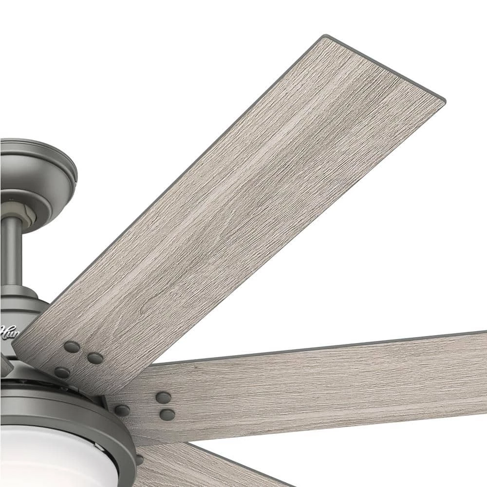 Whittington 60 in. LED Indoor Matte Silver Ceiling Fan with Light and Remote by Hunter 6 Whittington 60 in. LED Indoor Matte Silver Ceiling Fan with Light and Remote by Hunter - Image 4