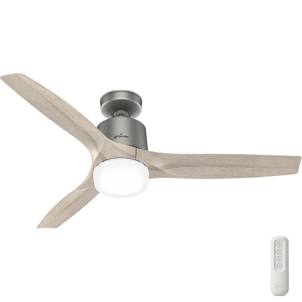 Neuron 52 in. Indoor Matte Silver Smart Ceiling Fan with Remote and Light Kit by Hunter 3 Neuron 52 in. Indoor Matte Silver Smart Ceiling Fan with Remote and Light Kit by Hunter