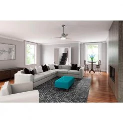 Neuron 52 in. Indoor Matte Silver Smart Ceiling Fan with Remote and Light Kit by Hunter 18 Neuron 52 in. Indoor Matte Silver Smart Ceiling Fan with Remote and Light Kit by Hunter -Hunter Sales matte silver hunter ceiling fans with lights 51388 a0 1000