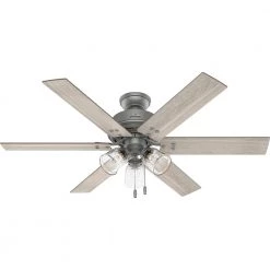 Hilmouth 52 in. Indoor Matte Silver Ceiling Fan with Light by Hunter