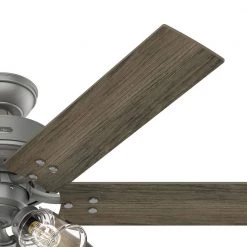 Hilmouth 52 in. Indoor Matte Silver Ceiling Fan with Light by Hunter -Hunter Sales matte silver hunter ceiling fans with lights 51426 76 1000