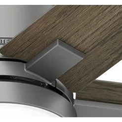 Acela 52 in. Integrated LED Indoor Matte Silver Ceiling Fan with Remote by Hunter -Hunter Sales matte silver hunter ceiling fans with lights 51674 1d 1000