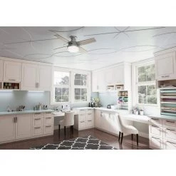 Dempsey 44 in. Indoor Matte Silver Ceiling Fan with Light Kit and Remote Included by Hunter -Hunter Sales matte silver hunter ceiling fans with lights 51757 a0 1000