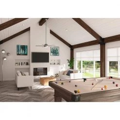 Romulus 54 in. Integrated LED Indoor Matte Silver Smart Ceiling Fan with Light Kit and Remote Control by Hunter -Hunter Sales matte silver hunter ceiling fans with lights 59480 40 1000