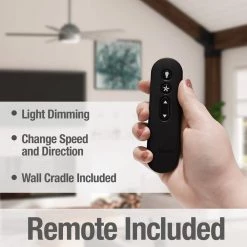 Romulus 60 in. Integrated LED Indoor Matte Silver Smart Ceiling Fan with Light Kit and Remote by Hunter -Hunter Sales matte silver hunter ceiling fans with lights 59486 c3 1000