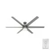 Solaria 72 in. Integrated LED Outdoor Matte Silver Ceiling Fan with Light Kit and Remote Control by Hunter 2 Solaria 72 in. Integrated LED Outdoor Matte Silver Ceiling Fan with Light Kit and Remote Control by Hunter -Hunter Sales matte silver hunter ceiling fans with lights 59629 64 1000